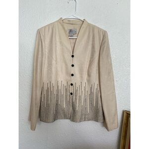 ⭐️ Adrianna Papell beaded silk blazer